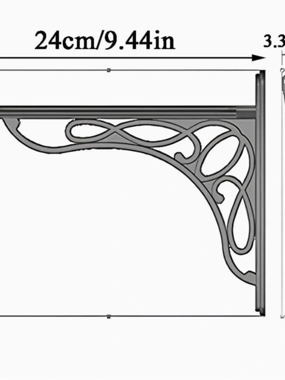 White Decorative Wall Bracket Pair - Unbranded